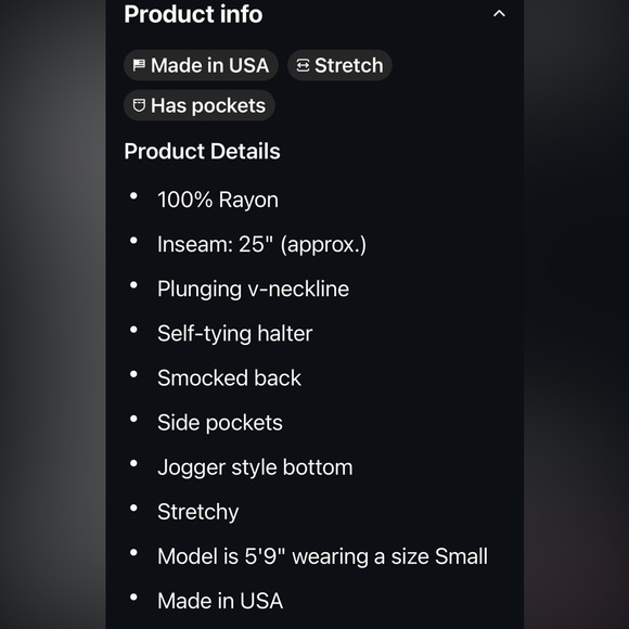 Ooh La Luxe Sinclair jumpsuit in a size small, color black - Picture 7 of 7